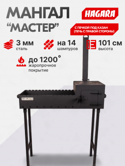 Мангал с печкой под казан "Мастер"